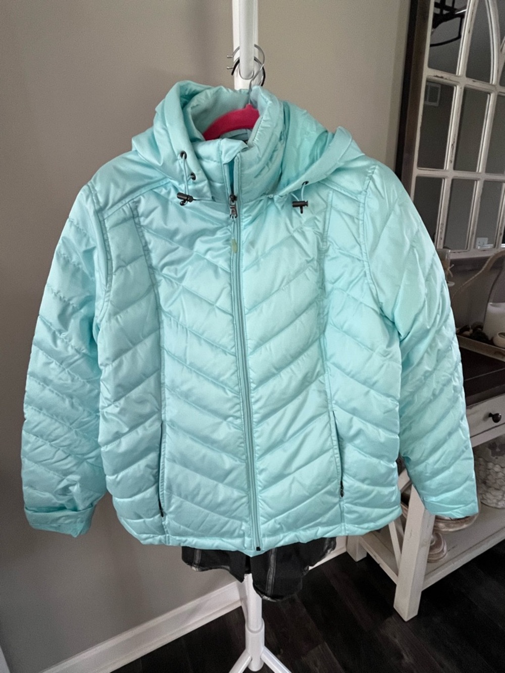 tek gear Mint Aqua Quilted Puffer Jacket with Hood